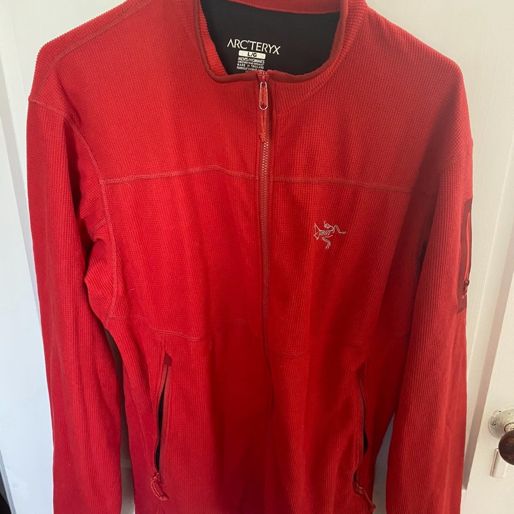 Arc'teryx Waffle Fleece Jacket, Men's Large, Full Zip Polartec